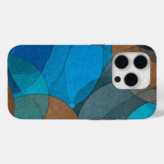 Earth & Ocean: Abstract Flow in Blue and Brown Case-Mate iPhone Case (Achterkant (horizontaal))