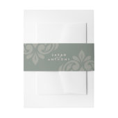Earth Olive Classic Elegant Script Wedding Uitnodigingen Wikkel (Voorkant Voorbeeld)