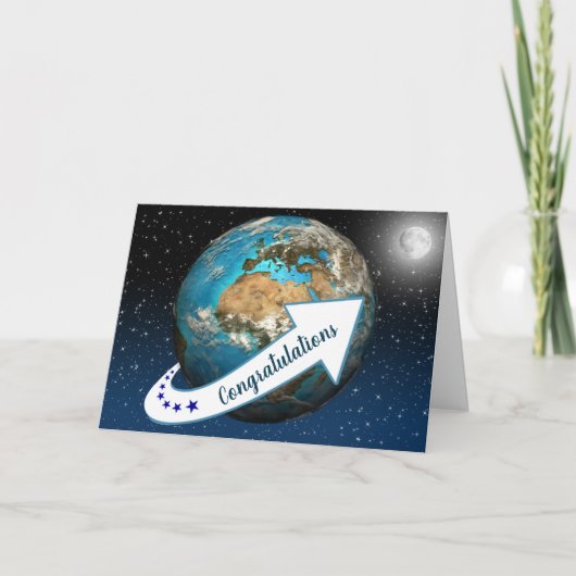 Earth Orbit met Mon Birthday Card Kaart (Voorkant)