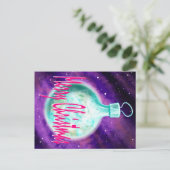 Earth ornament Merry Christmas briefkaart (Staand voorkant)