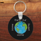 Earth Our Home Sweet Home Sleutelhanger (Voorkant)