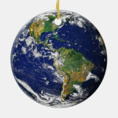 Earth Our World Round Keramisch Ornament (Achterkant)
