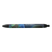 Earth Outer Space Galaxy Monogramed Zwarte Inkt Pen (Voorkant)