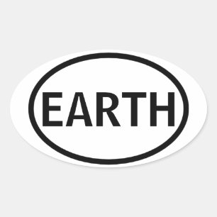 Earth Oval Ovale Sticker