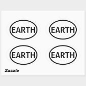 Earth Oval Ovale Sticker (Vel)