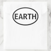 Earth Oval Ovale Sticker (Tas)