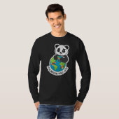 Earth Panda Slogan Design for Environment T-shirt (Voorkant volledig)