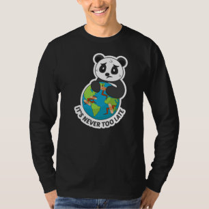 Earth Panda Slogan Design for Environment T-shirt