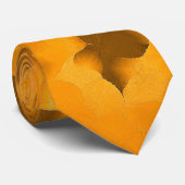 Earth Pattern kleuren Geel Oranje goud Stropdas (Opgerold)