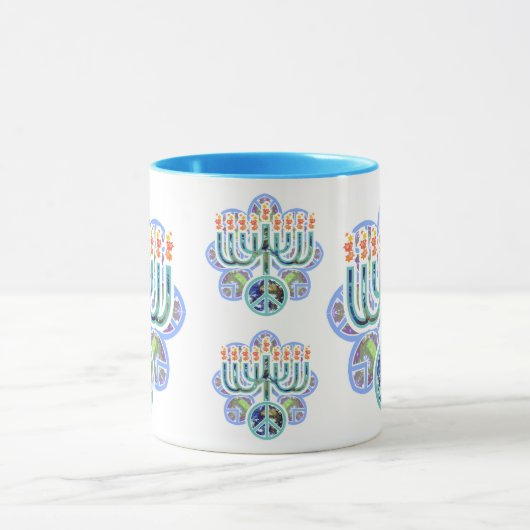 Earth Peace Menorah-Mokken Mok (Midden)