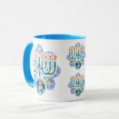 Earth Peace Menorah-Mokken Mok (Voorkant links)