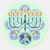 Earth Peace Menorah Stickers (Voorkant)
