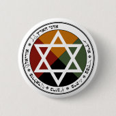 Earth Pentacle Ronde Button 5,7 Cm (Voorkant)