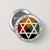 Earth Pentacle van de Golden Dawn Pin Ronde Button 5,7 Cm (Voorkant /achterkant)