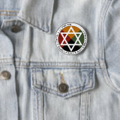 Earth Pentacle van de Golden Dawn Pin Ronde Button 5,7 Cm (In situ)