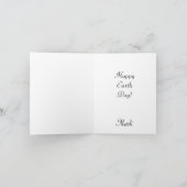 Earth Planet Natuur Kleur Feestdagen Kaart (Binnen)