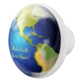 Earth Planet World Design Ceramic Knop (Rechts)
