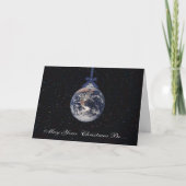 Earth Planets Kerstgroeten Kaart (Voorkant)