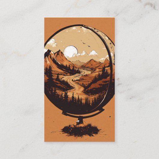 Earth & Quill Wing Graphic T-Shirt – Nature & Imag Visitekaartje (Voorkant)