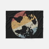 Earth  Retro Style Dag van de Aarde Fleece Deken (Voorkant (Horizontaal))