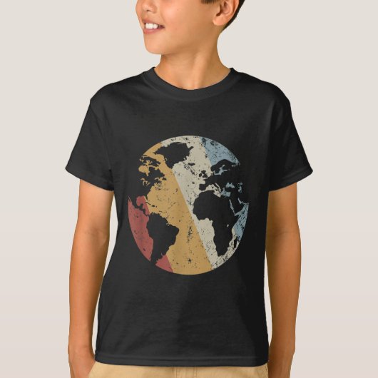 Earth Retro Style Dag van de Aarde T-shirt (Voorkant)