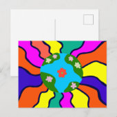 Earth Retro Vibes Art Briefkaart (Voorkant / Achterkant)