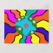 Earth Retro Vibes Art Briefkaart (Voorkant)