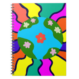 Earth Retro Vibes Art Notitieboek