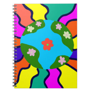 Earth Retro Vibes Art Notitieboek