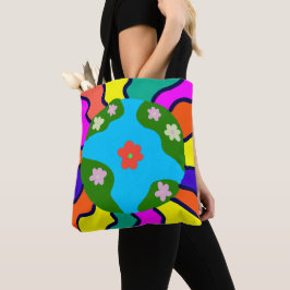 Earth Retro Vibes Art Tote Bag
