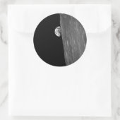 "Earth-Rise", Eerste foto van dit vanuit de ruimte Ronde Sticker (Tas)