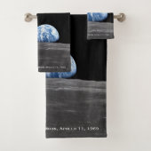 Earth Rising Over Moon, Apollo 11, 1969 Bad Handdoek (Insitu)