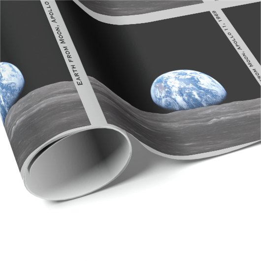 Earth Rising Over Moon, Apollo 11, 1969 Cadeaupapier (Rol Hoek)