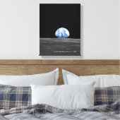 Earth Rising Over Moon, Apollo 11, 1969 Canvas Afdruk (Insitu (Slaapkamer))