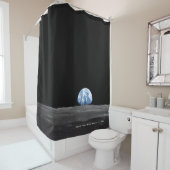 Earth Rising Over Moon, Apollo 11, 1969 Douchegordijn (In situ)