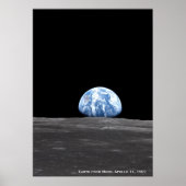 Earth Rising Over Moon, Apollo 11, 1969 Poster (Voorkant)