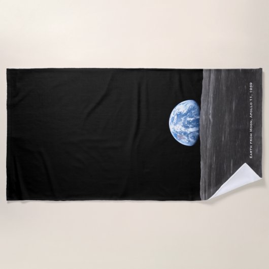 Earth Rising Over Moon, Apollo 11, 1969 Strandlaken (Voorkant)