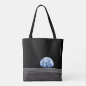 Earth Rising Over Moon, Apollo 11, 1969 Tote Bag (Achterkant)