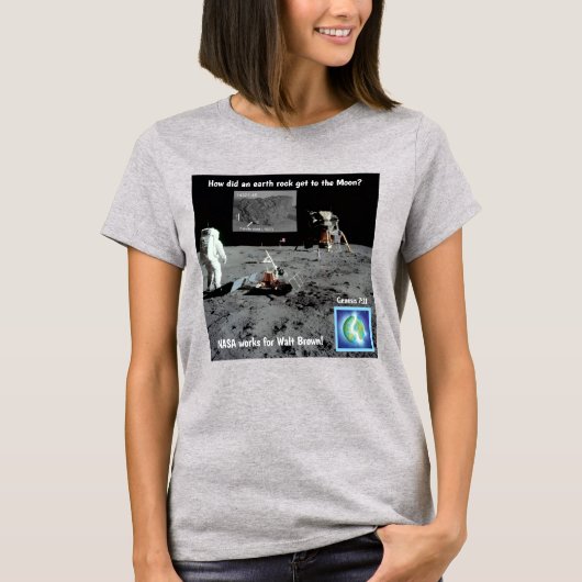 Earth Rock on Moon T-shirt for women (Voorkant)