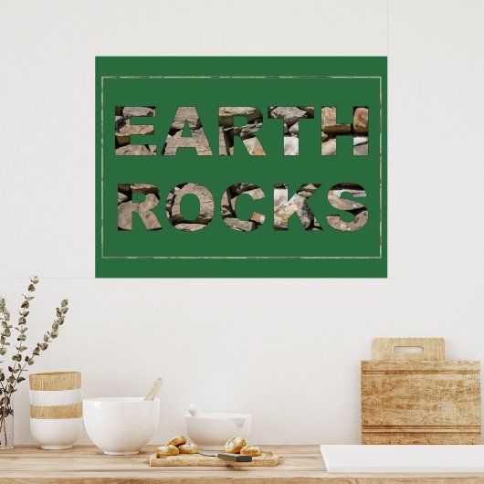 Earth Rocks Poster (Keuken)