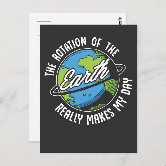 Earth Rotation Humor Hilarious Physics Science Briefkaart (Voorkant / Achterkant)