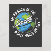 Earth Rotation Humor Hilarious Physics Science Briefkaart (Voorkant)