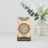 Earth Rustic Mandala Universum Symbool Visitekaartje (Staand voorkant)