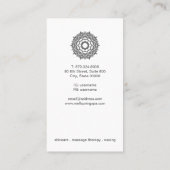 Earth Rustic Mandala Universum Symbool Visitekaartje (Achterkant)