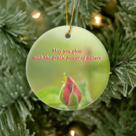 Earth’s Glow and Healing Japanese Flowers/EarthDay Keramisch Ornament