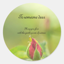 Earth’s Glow and Healing Japanese Flowers/EarthDay Ronde Sticker