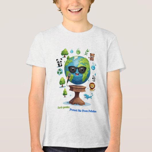 Earth’s Speech: A Call for Protection Tri-Blend Shirt (Voorkant)