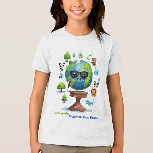 Earth’s Speech: A Call for Protection Tri-Blend Shirt (Voorkant)