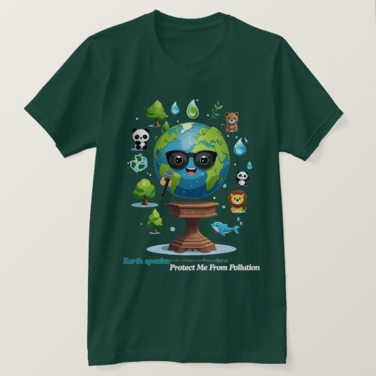 Earth’s Speech: een oproep tot bescherming T-shirt (Design voorkant)