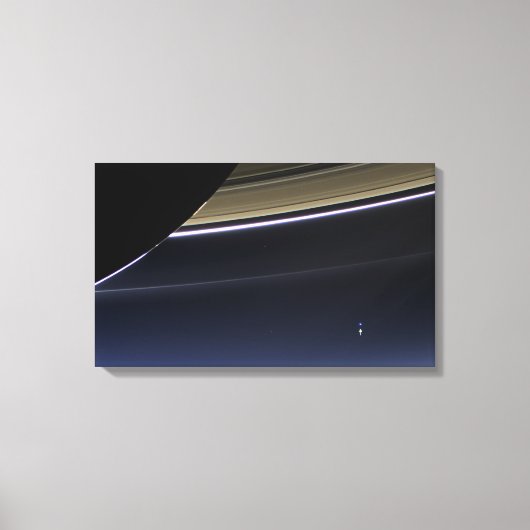 Earth Saturn Poster Canvas Afdruk (Voorkant)
